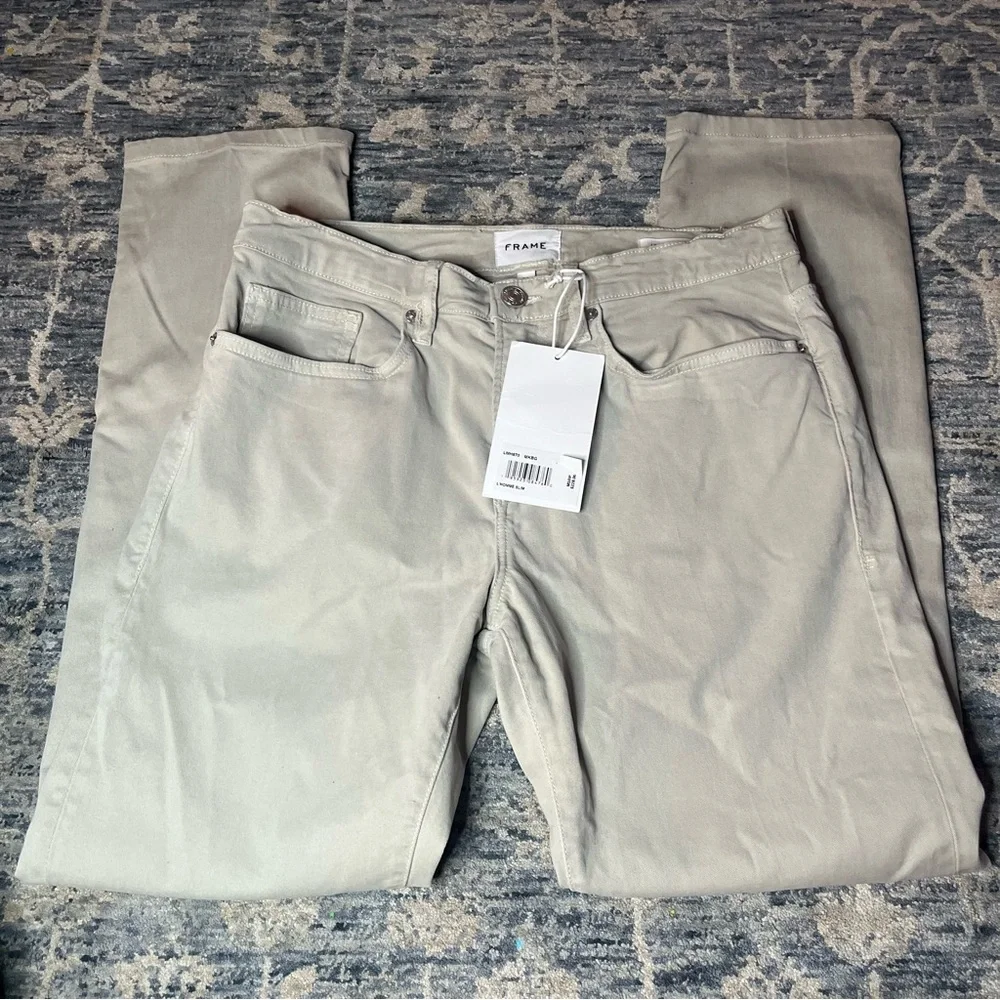 FRAME L'Homme Slim Fit Five-Pocket Twill Pants Men's Sz 32 NWT